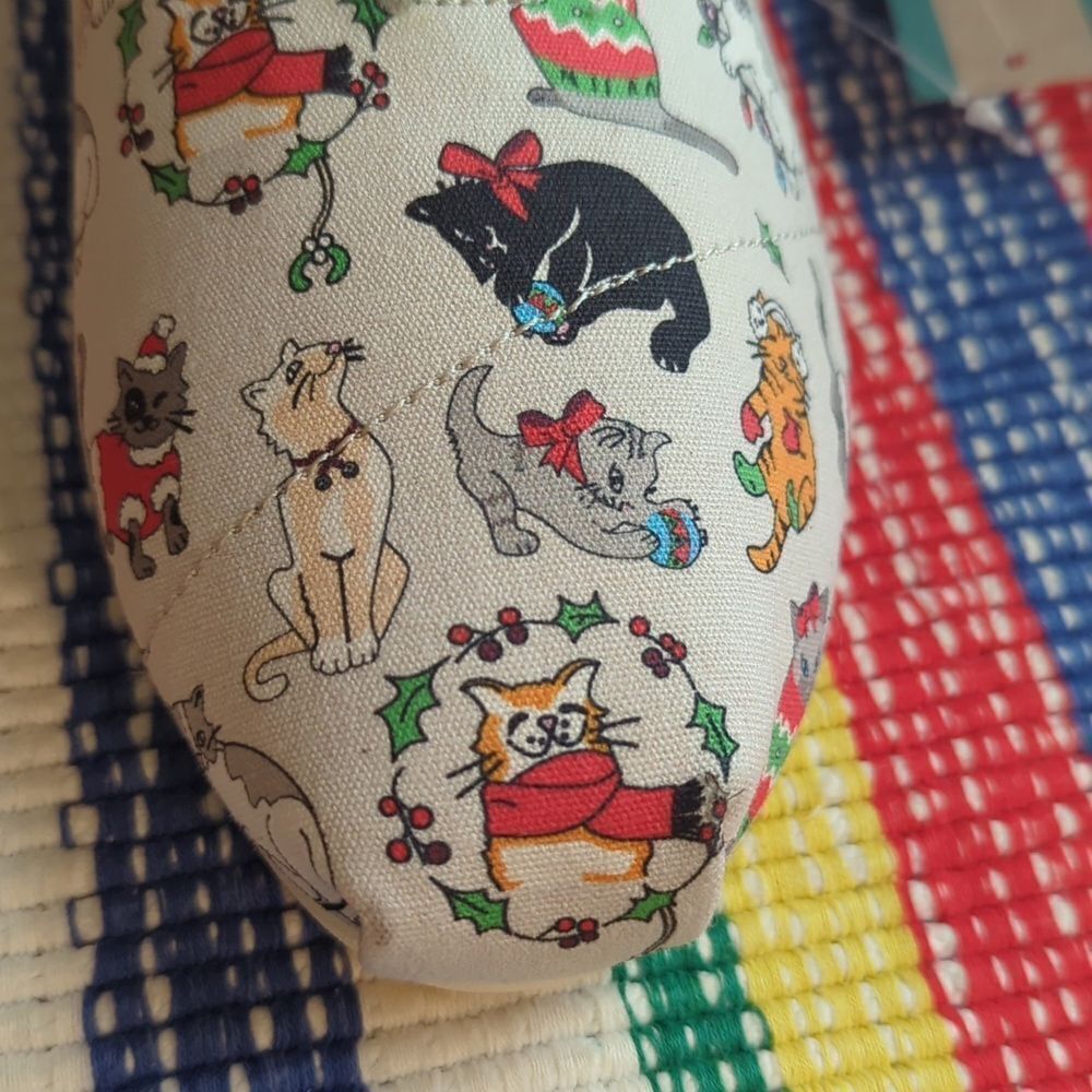 Tom's Holiday Christmas cat print shoes women's size 7.5 - Picture 4 of 12